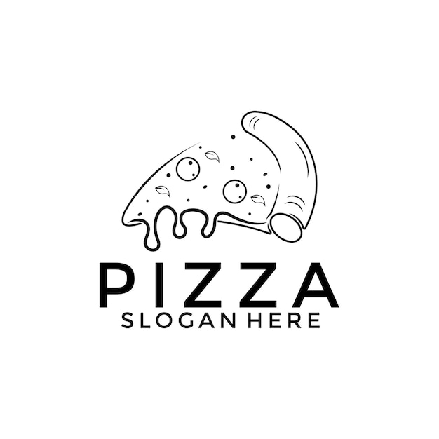 Pizza logo ontwerp restaurant eten Pizza Slice restaurant pictogrammen Vector illustratie sjabloon