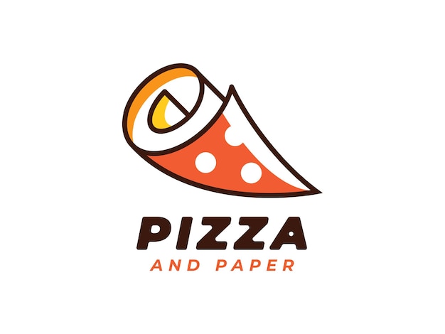 Pizza logo ontwerpconcept