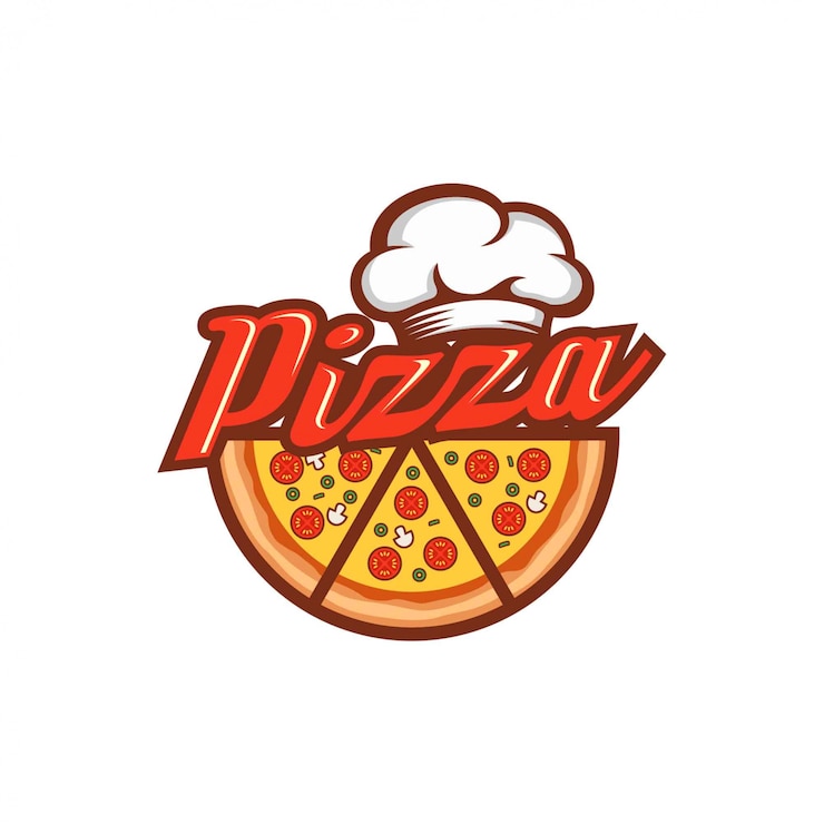 Vector pizza logo ontwerpsjabloon