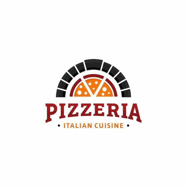 Pizza logo simple design pizzarian