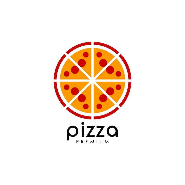 Pizza logo sjabloon