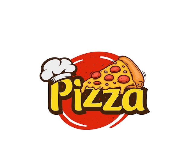 Vettore modello del logo della pizza