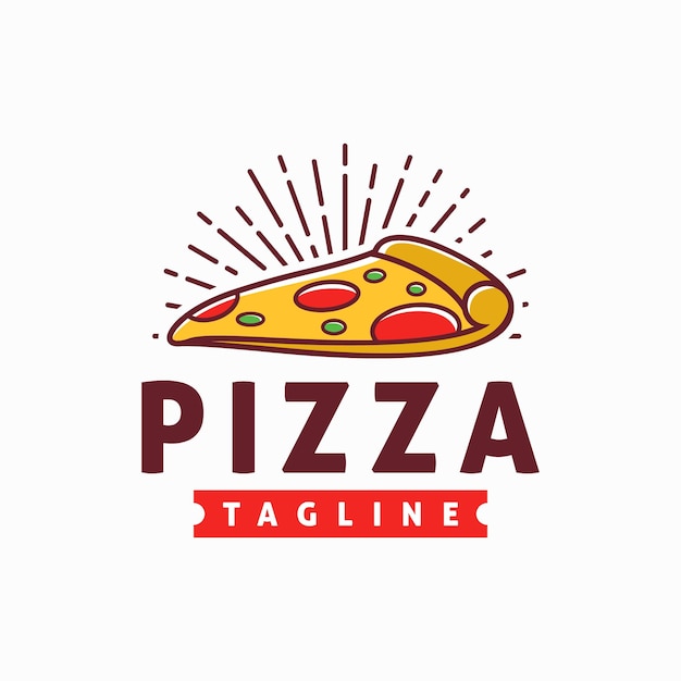 Pizza logo template