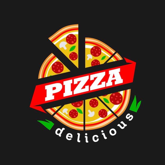 Пицца логотип вектор