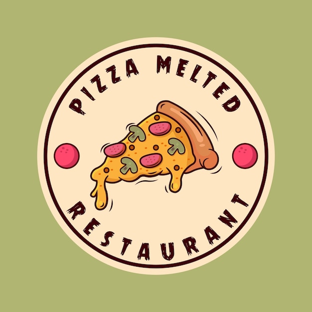 Vettore pizza logo