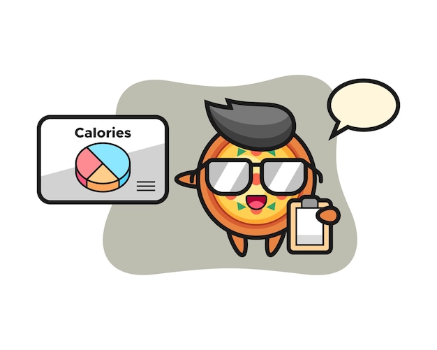 Pizza mascot as a dietitian