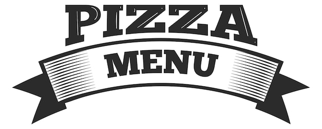 Pizza menu lint label voedsel embleem sjabloon