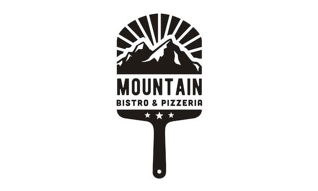 Logo design pizza mountain