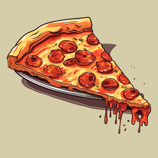 Pizza Perfection Vibrant 2D Vector Illustraties voor uw projecten