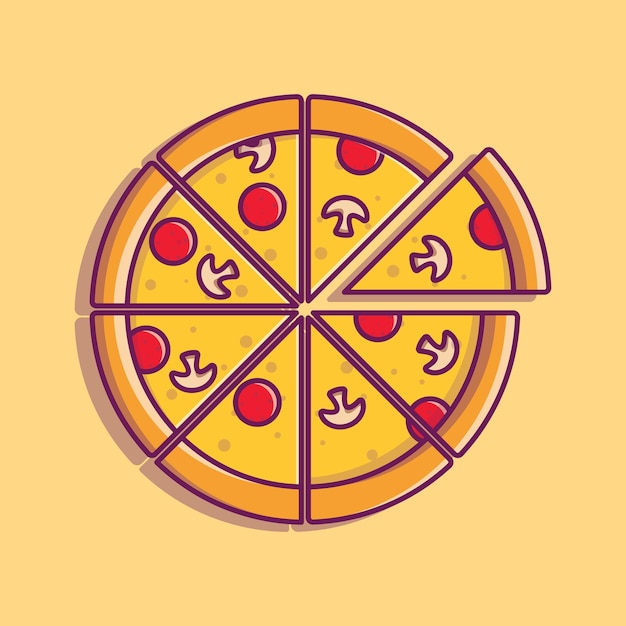 Pizza plak cartoon afbeelding
