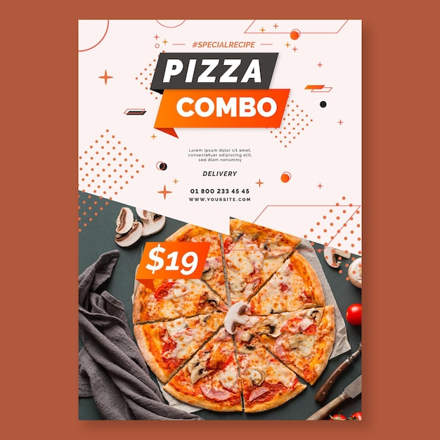 Pizza poster sjabloon