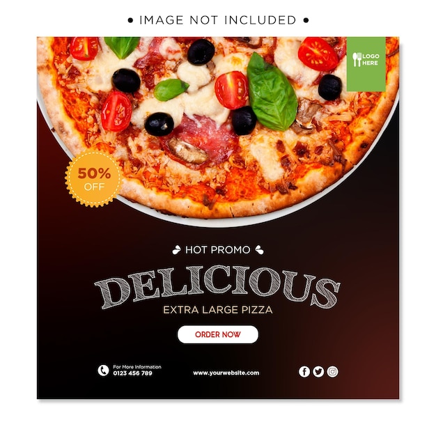 Pizza promotie banner