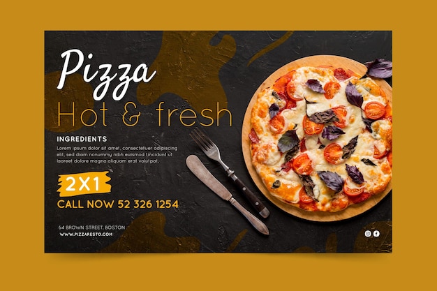 Pizza restaurant banner