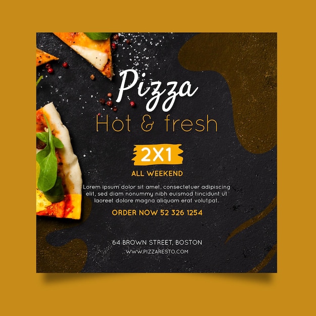 Pizza restaurant flyer plein