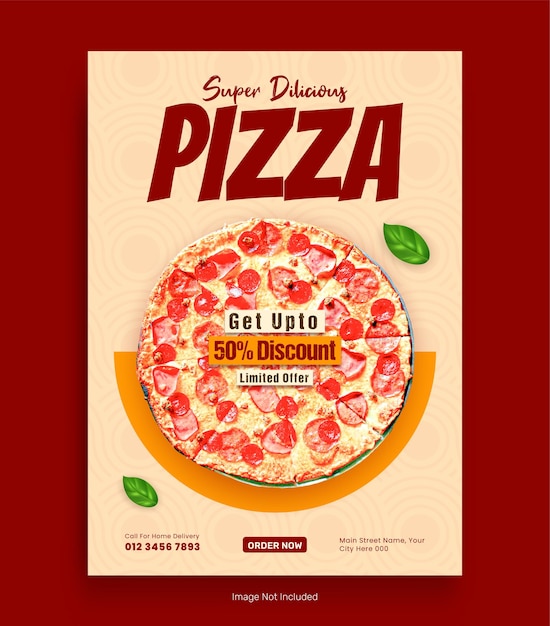Pizza restaurant flyer template