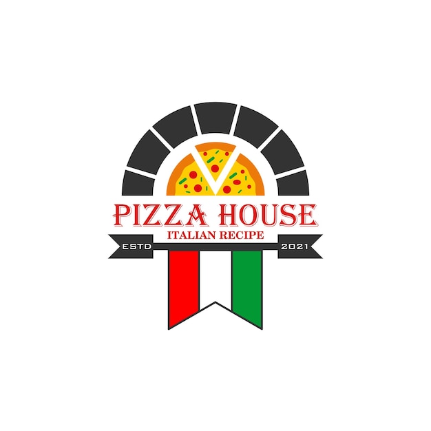 Pizza restaurant logo template