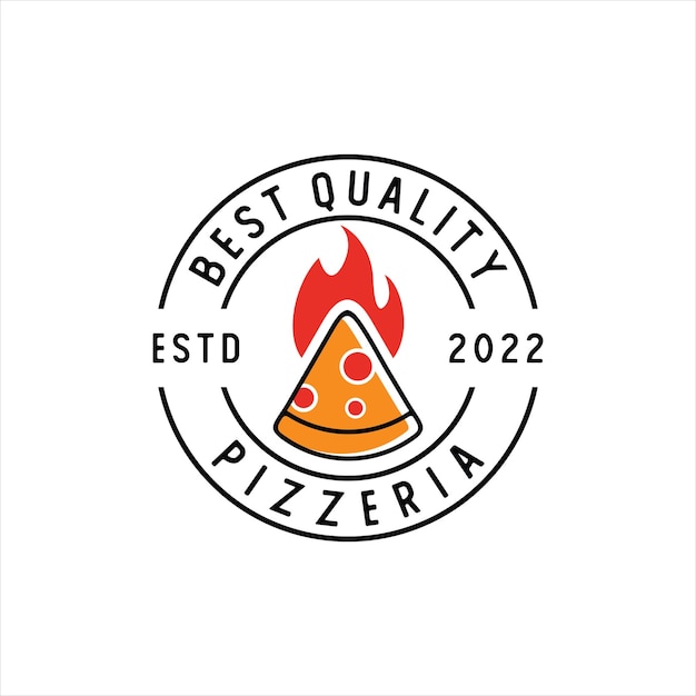 pizza restaurant ontwerp logo symbolen voor eten en drinken en restaurants