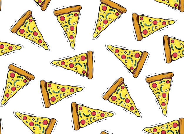 pizza seamless background