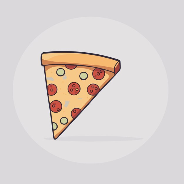Pizza slice cartoon illustratie