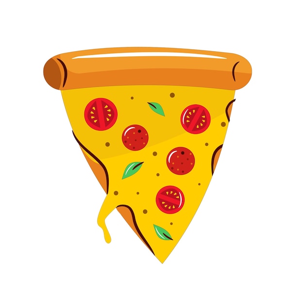 Pizza slice icon Cartoon illustration of pizza slice vector icon for web design