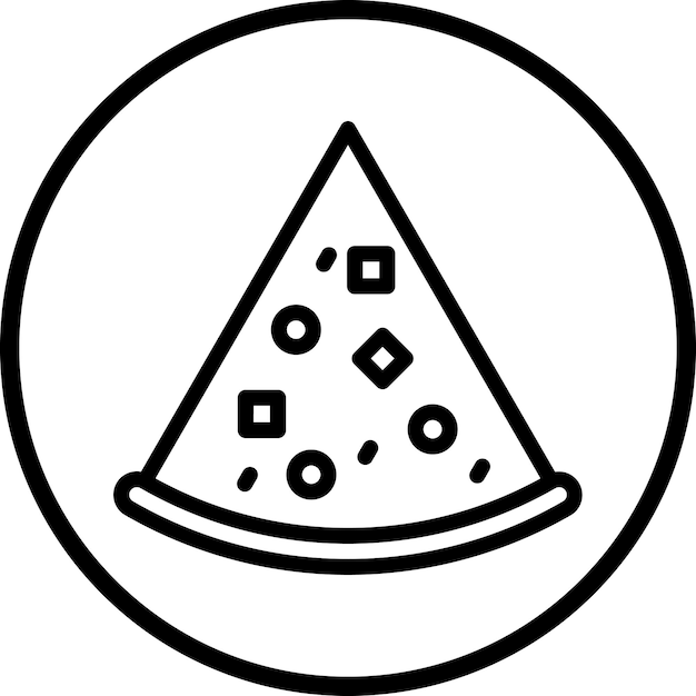 Vector pizza slice icon style