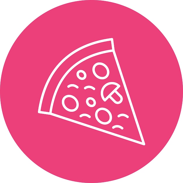 Vettore immagine vettoriale dell'icona della fetta di pizza può essere utilizzata per il capodanno