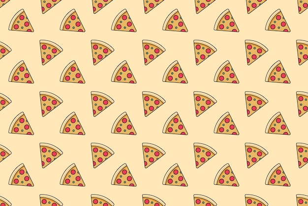 Pizza slice seamless pattern background