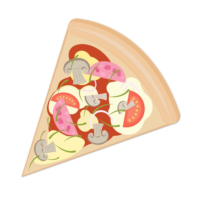 Pizza slice vector illustration