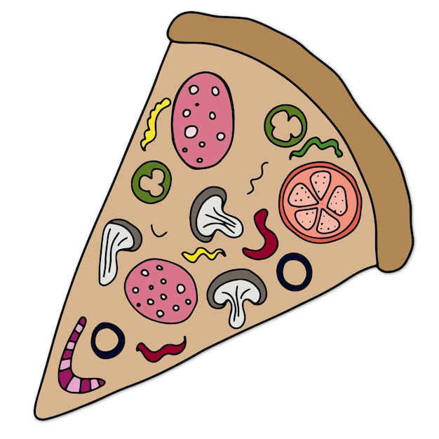 Pizza slice vector illustration