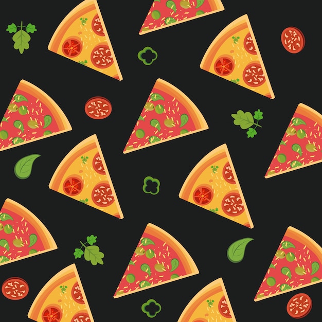 Pizza slices background