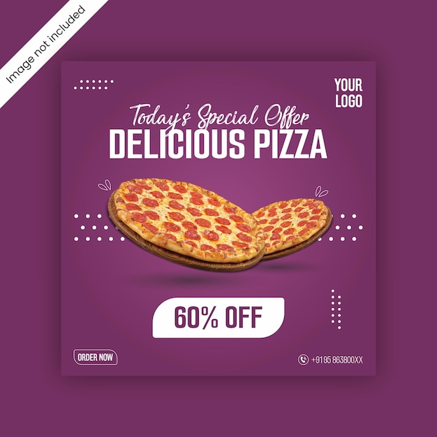 Pizza Social Media Banner Ontwerp