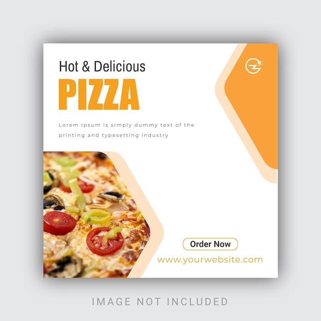 pizza sociale media promotie en instagram banner post sjabloonontwerp