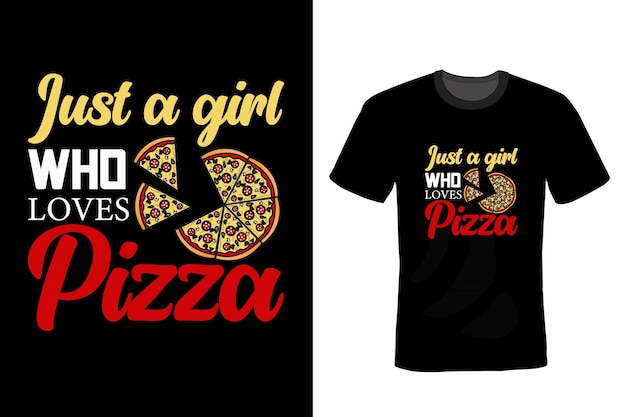 Pizza T-shirt ontwerp typografie vintage
