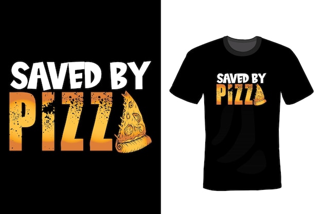 Pizza t-shirt ontwerp typografie vintage