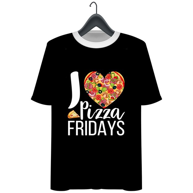 Vector pizza t-shirt ontwerp