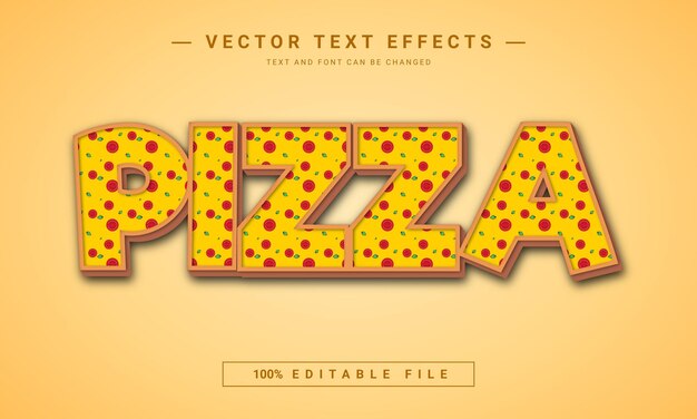 Pizza text effect design