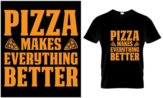 Pizza tshirt design vector graphic