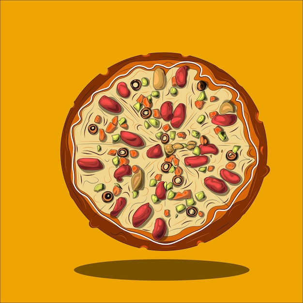 Pizza vector art drawing