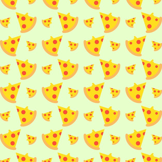 Pizza vector design repeating pattern vector illustration background