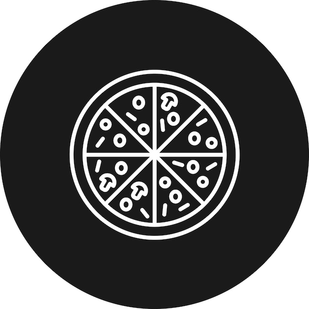 Vettore l'icona vettoriale della pizza può essere utilizzata per il set di icone del ristorante
