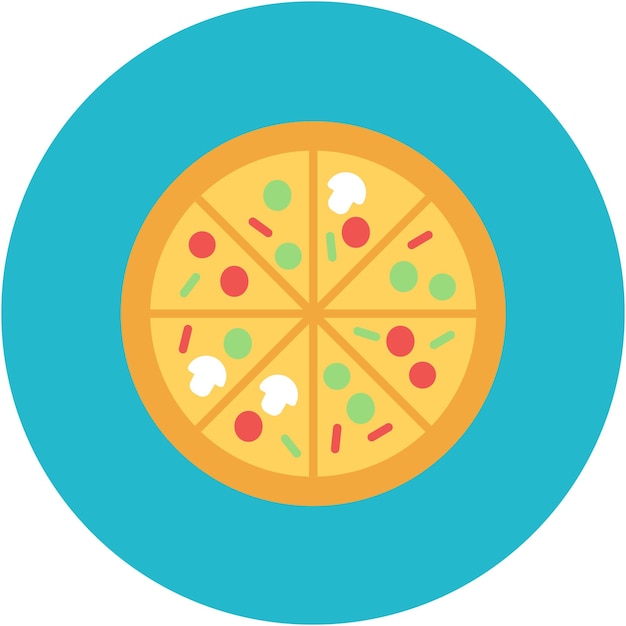 Pizza Vector Illustration Style