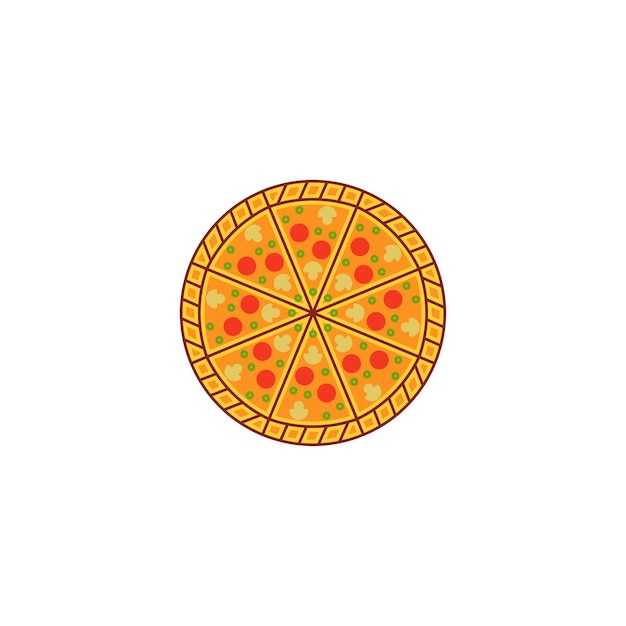 Vector pizza vectorillustratie