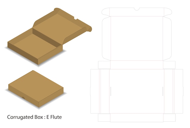 pizzadoos gegolfd pakket gestanst met mock up