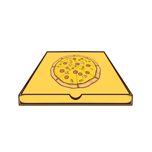 pizzadoos vectorillustratie