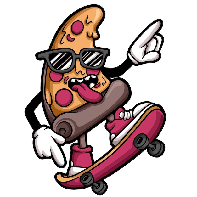 Vector pizzaskateboard