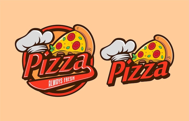 Vector pizzeria logo emblem sticker badges banner vector illustration good for italian restaurant