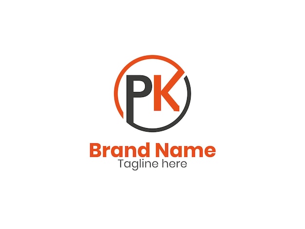 Vector pk logo pk design kp letter logo design initial letter pk monogram logo