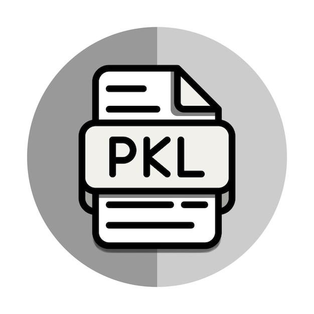 Premium Vector | Pkl file type flat icons document in format extension