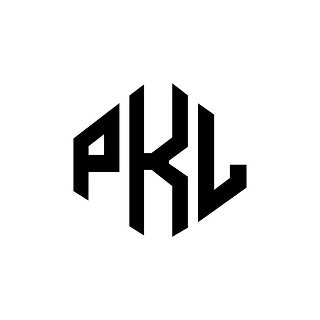 Vector pkl letter logo design with polygon shape pkl polygon and cube shape logo design pkl hexagon vector logo template white and black colors pkl monogram business and real estate logo