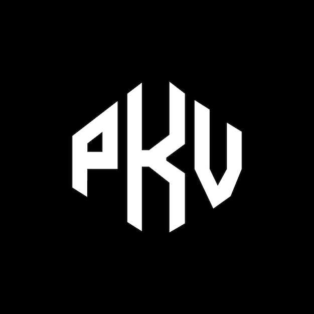 ベクトル ロゴのデザインはpkv (ポリゴン) とpkv(キューブ)の形でpk v (ヘクサゴン) pk-v (ベクトルロゴ) vkv (ホワイト・ブラック・カラー) kv (モノグラム) ビジネス・アンド・リアル・エステート・ロゴです